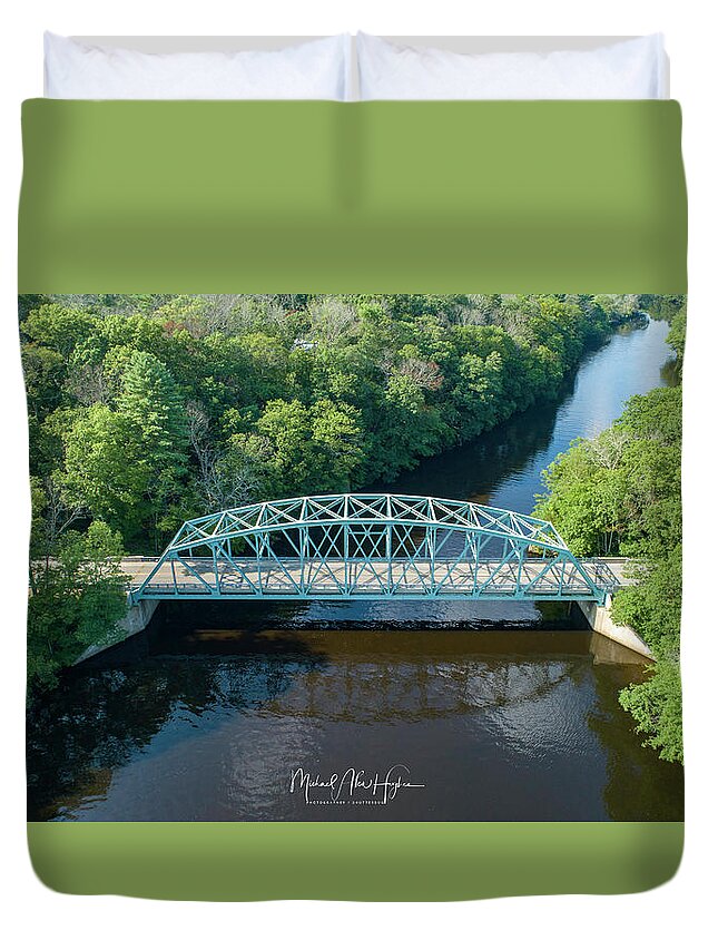 Canterbury Duvet Cover featuring the photograph Butts Bridge Summertime by Veterans Aerial Media LLC