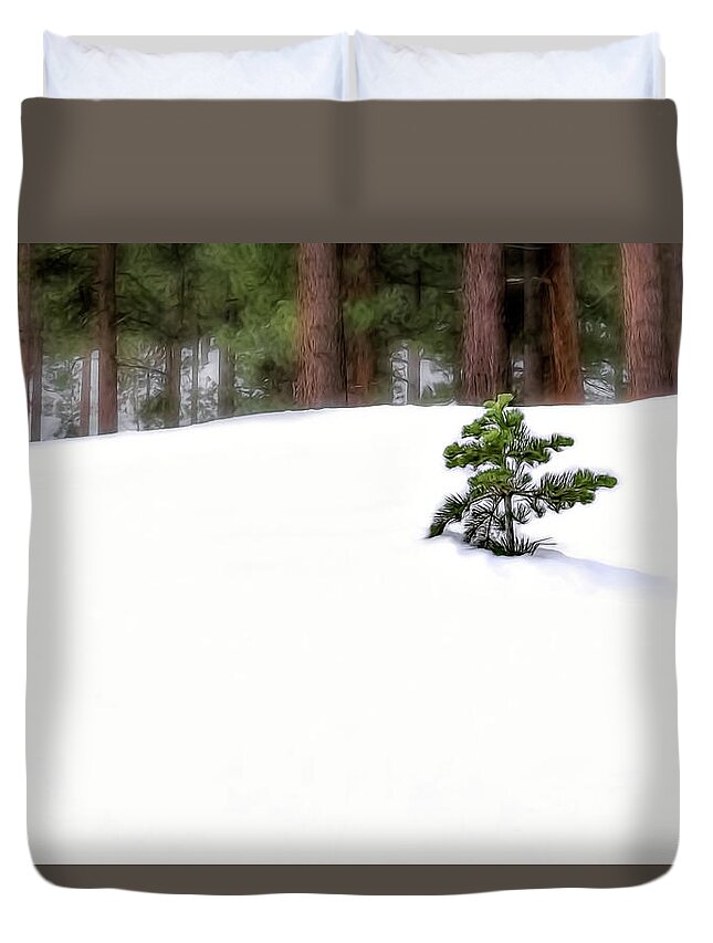 Background Duvet Cover featuring the photograph By Itself by Maria Coulson
