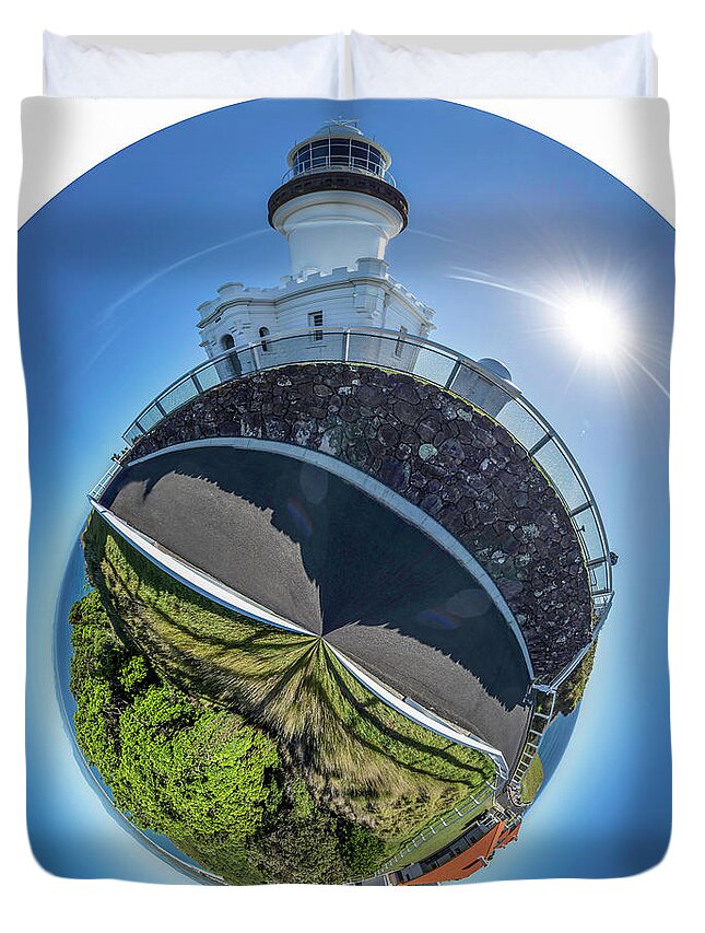 Chriscousins Duvet Cover featuring the photograph Byron Bay Lighthouse by Chris Cousins