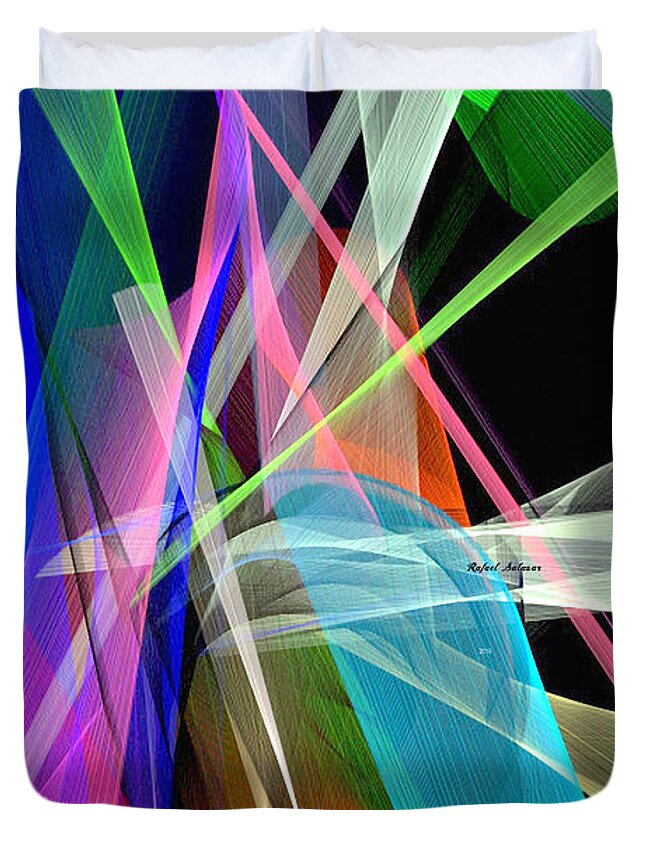 Rafael Salazar Duvet Cover featuring the digital art C8 by Rafael Salazar