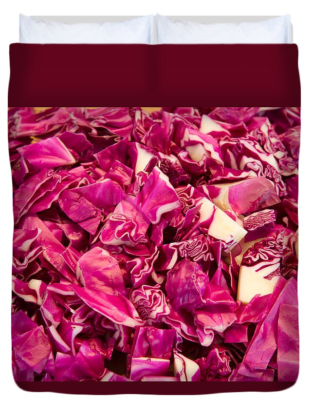 Food Duvet Cover featuring the photograph Cabbage 639 by Michael Fryd