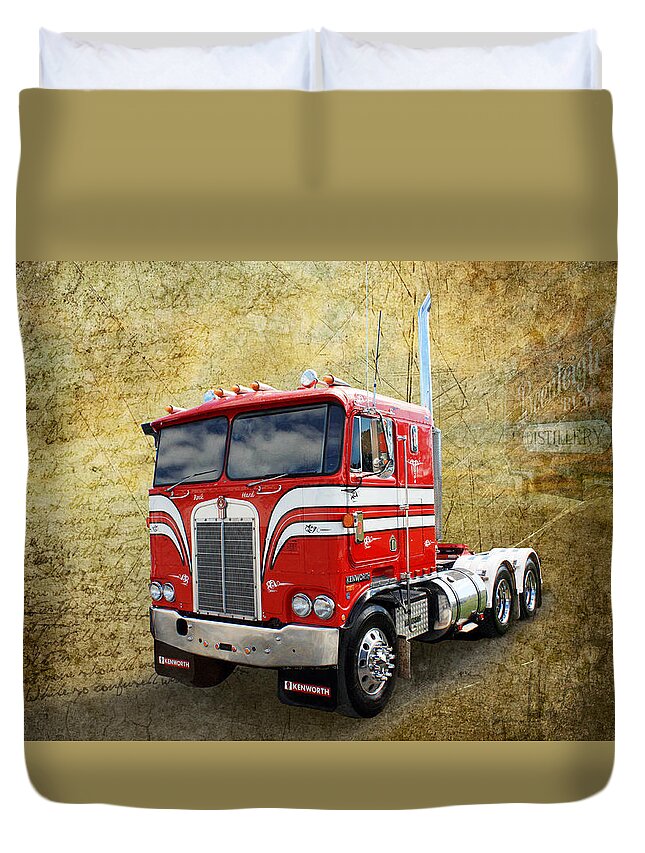 Truck Duvet Cover featuring the photograph Cabover Kenny by Keith Hawley