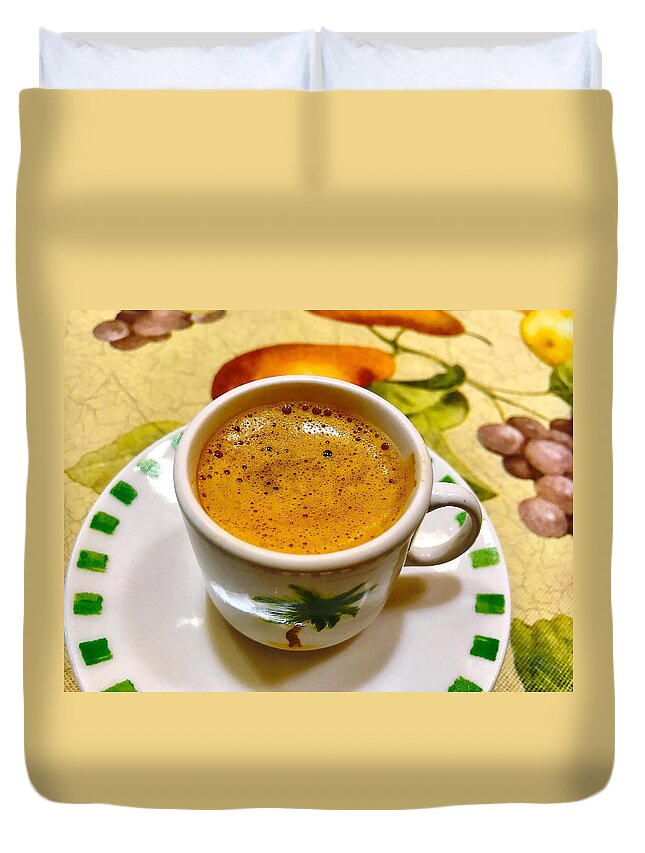 Cuban Coffee Duvet Cover featuring the photograph Cafe Cubano by Carlos Avila