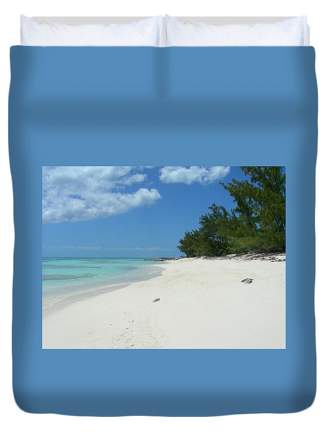 Beach Duvet Cover featuring the photograph Caicos by Jean Wolfrum
