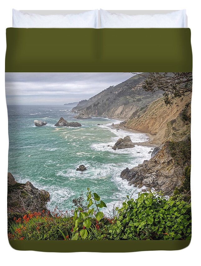 Coast Duvet Cover featuring the photograph California Coast by Tony Crehan