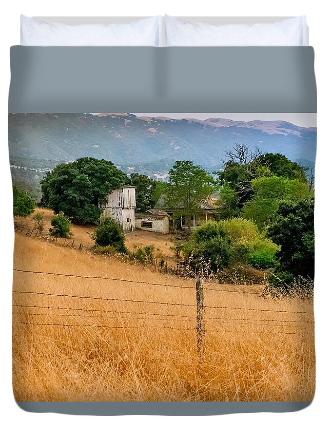 California Duvet Cover featuring the photograph California Ranch House by Derek Dean