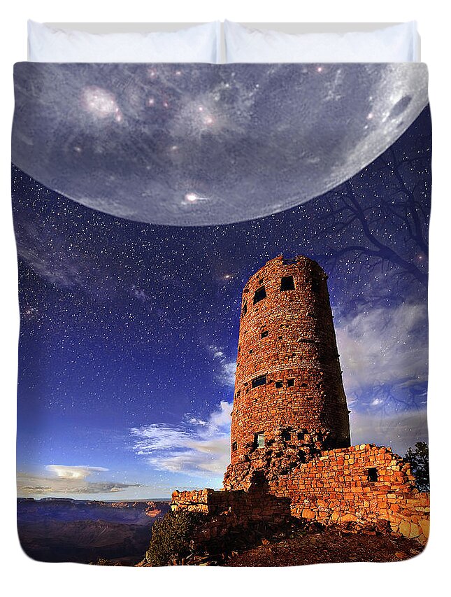 Stars Duvet Cover featuring the digital art Call Home by John Christopher