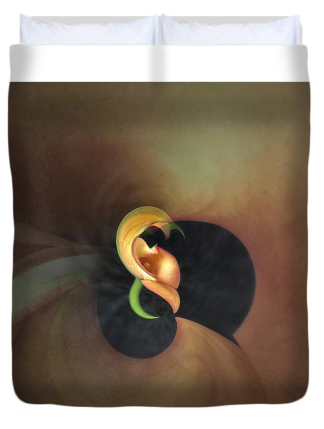 Flower Duvet Cover featuring the photograph Calla lily study 2 by Usha Peddamatham