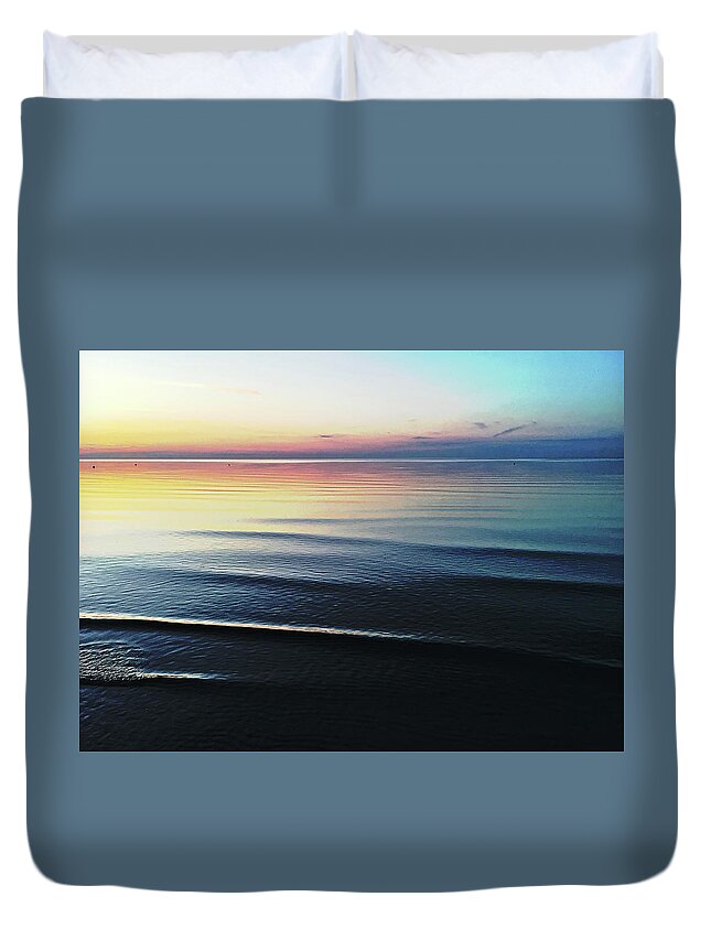 Calm Duvet Cover featuring the photograph Calm And Sea by Tinto Designs