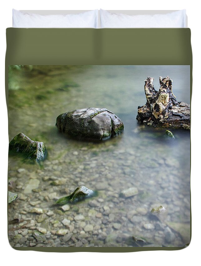 Lake Duvet Cover featuring the photograph Calm Lake by Tony Locke