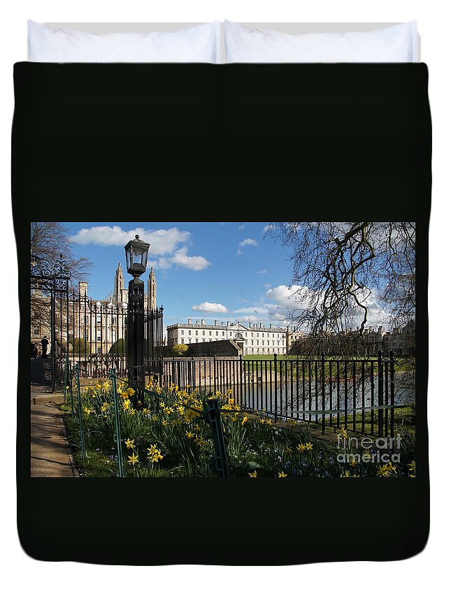 Cambridge Duvet Cover featuring the photograph Cambridge. End of March. by Elena Perelman