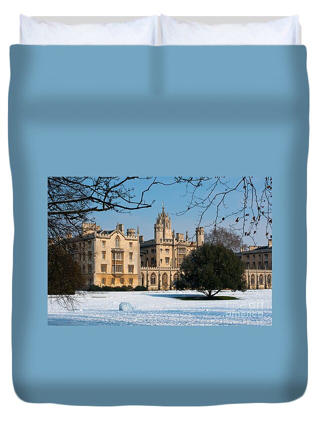 2012 Duvet Cover featuring the photograph Cambridge Snowscape by Andrew Michael