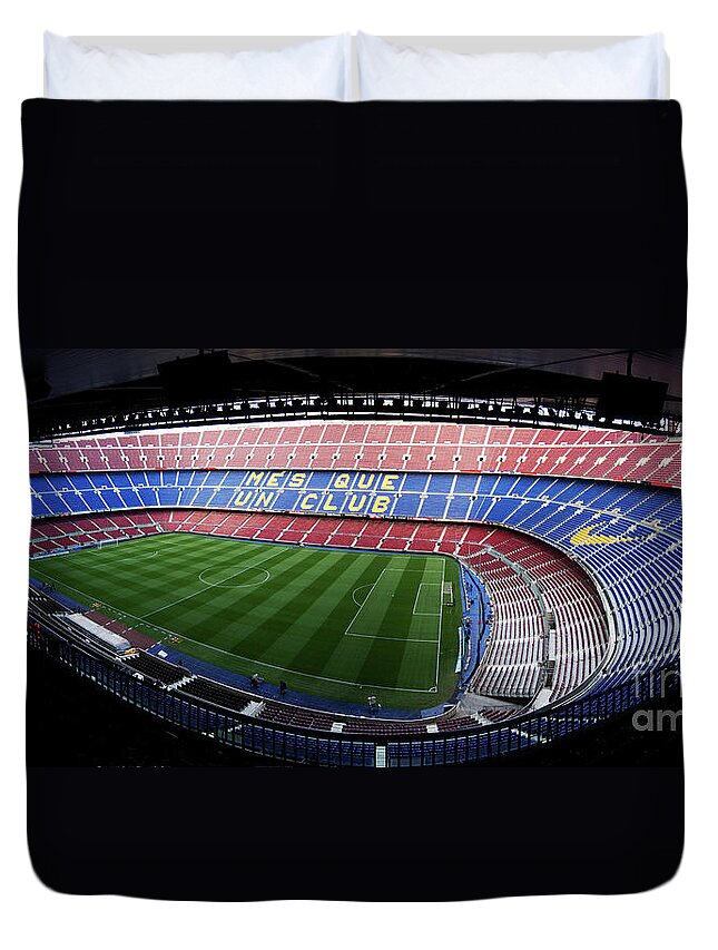 Camp Nou Duvet Cover featuring the photograph Camp Nou by Agusti Pardo Rossello