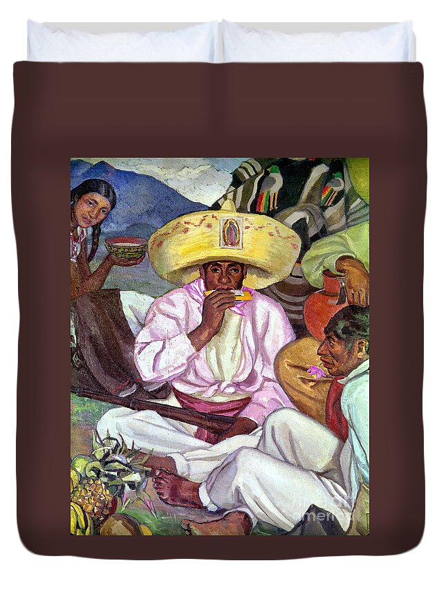 1922 Duvet Cover featuring the photograph Camping Zapatistas, 1922 by Granger