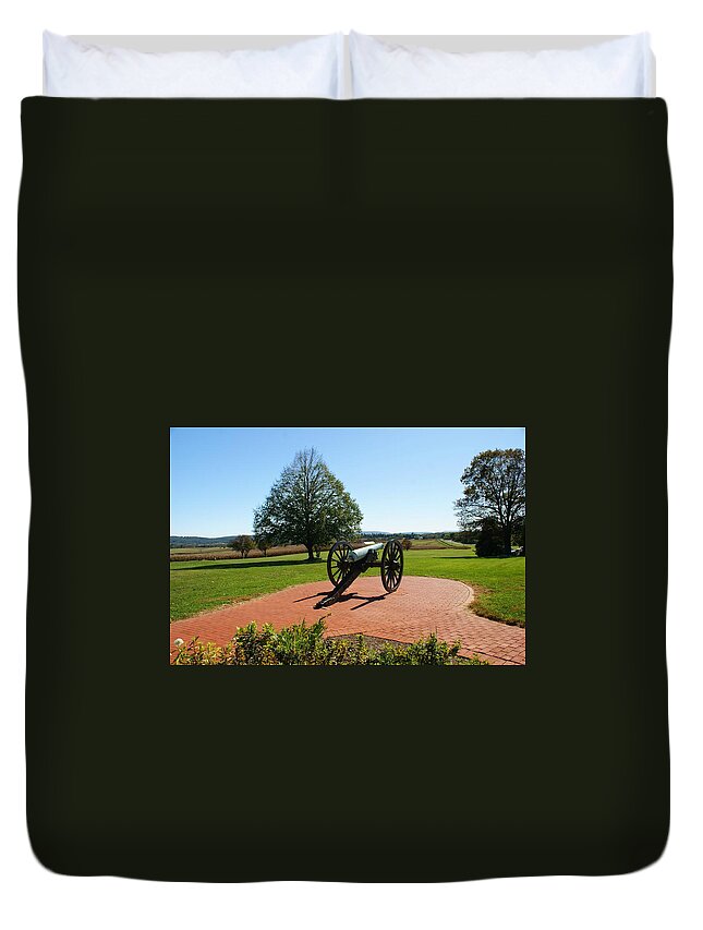 Canon Duvet Cover featuring the photograph Canon at Antietam by Lois Lepisto