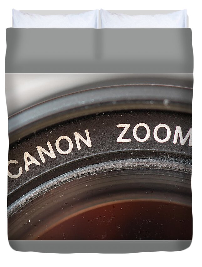 Canon Duvet Cover featuring the photograph Canon Zoom by Brian MacLean