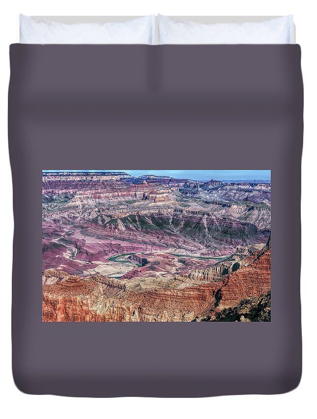 Landscape Duvet Cover featuring the photograph Canyon Expanse by John M Bailey