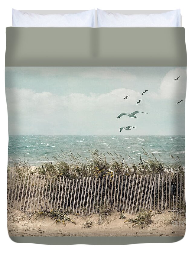 Cape Cod Beach Scene Duvet Cover For Sale By Juli Scalzi
