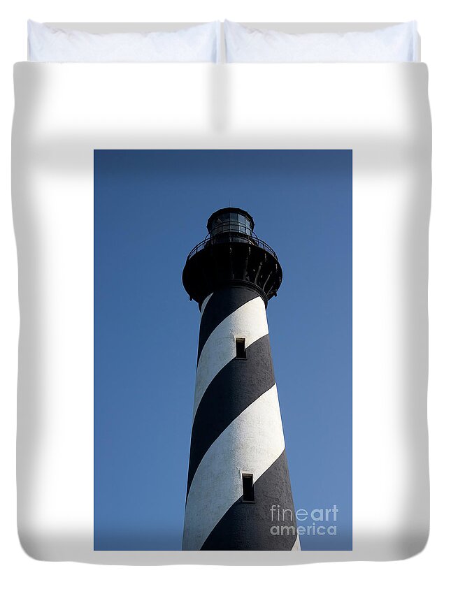 Cape Hatteras Duvet Cover featuring the photograph Cape Hatteras Tower Top by Jill Lang