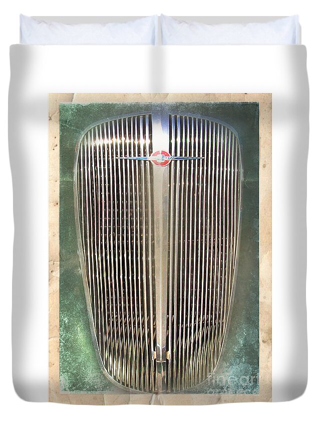 Car Duvet Cover featuring the photograph Car Grill 2 by Scott Parker