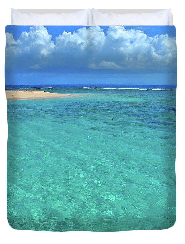 Water Duvet Cover featuring the photograph Caribbean Water by Scott Mahon