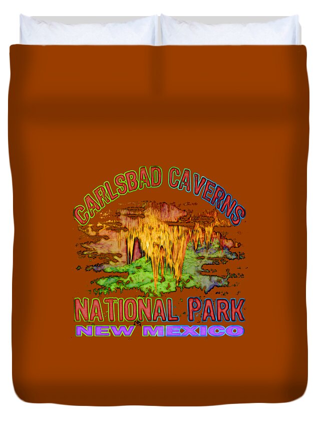 Carlsbad Caverns National Park Duvet Cover featuring the digital art Carlsbad Caverns National Park by David G Paul