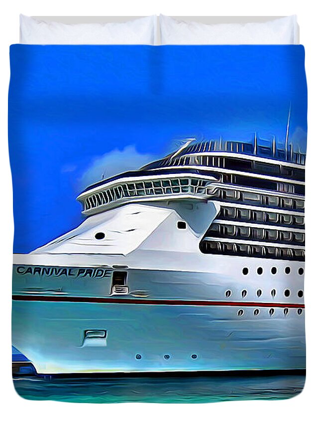 Carnival Pride Duvet Cover featuring the digital art Carnival Pride by Stephen Younts
