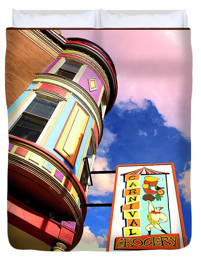 Carnival Duvet Cover featuring the photograph CARNIVAL TIME Carnival Grocery by William Dey