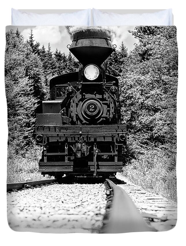 Train Duvet Cover featuring the photograph Cass #2 by Deborah Penland
