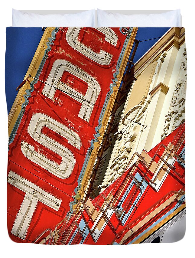 Castro Theater Duvet Cover featuring the photograph Castro Theater by Ira Shander