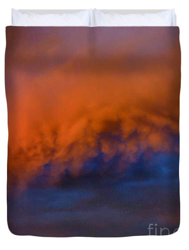 Sonoma County Duvet Cover featuring the photograph Caterpillar Cloud in the Sky by Wernher Krutein
