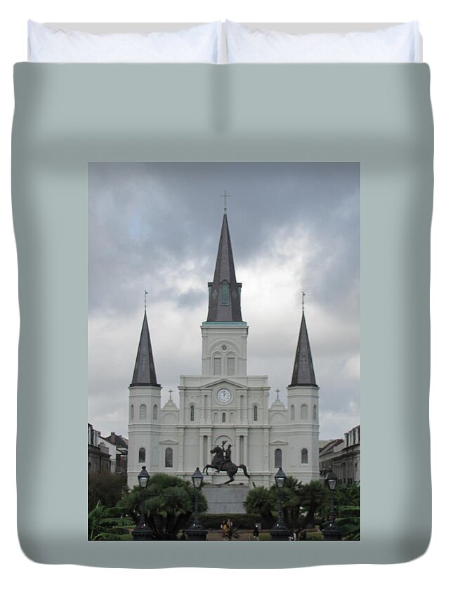 Church Duvet Cover featuring the photograph Cathedral church by Michelle Powell