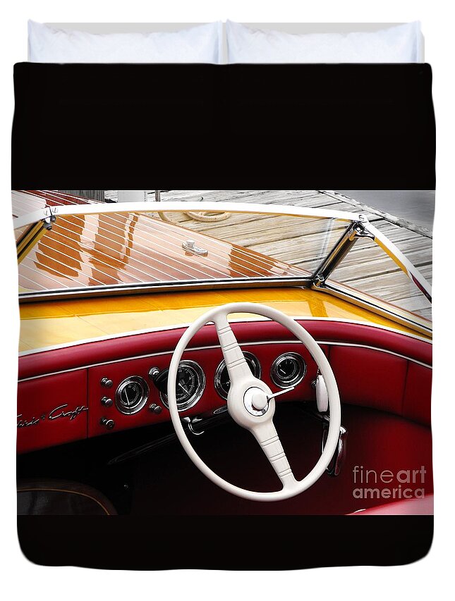 Chris Craft Duvet Cover featuring the photograph C C Custom by Neil Zimmerman