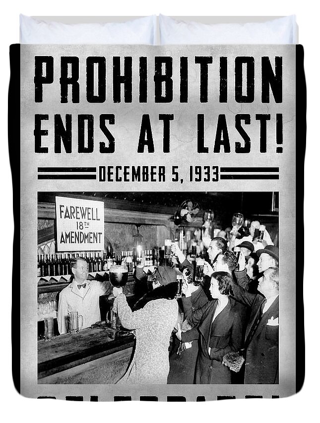 Prohibition Duvet Cover featuring the photograph Celebrate by Jon Neidert