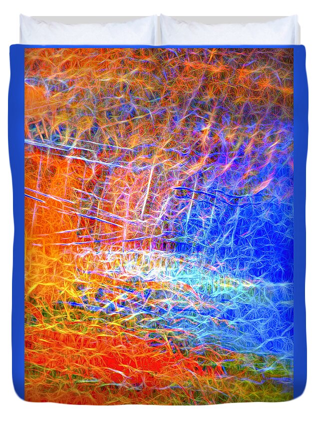 Abstract Photography Duvet Cover featuring the photograph Celebration of Fire #2 by Norman Gabitzsch