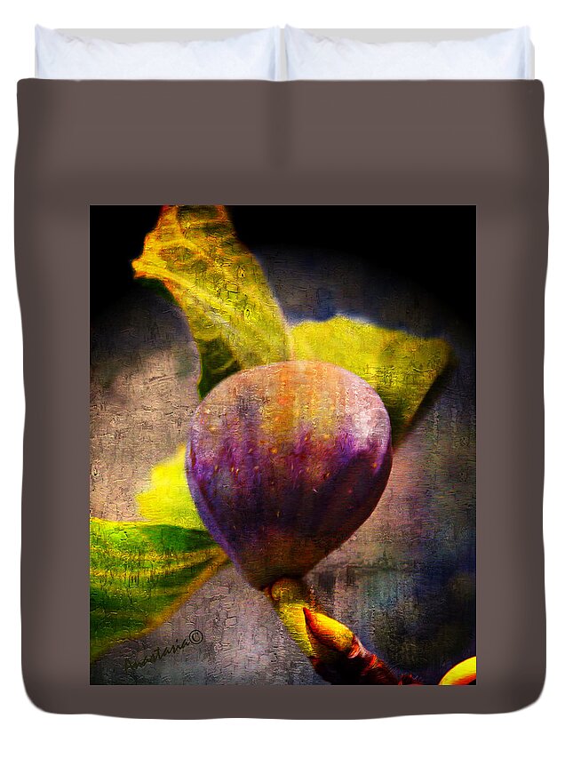 Fig Duvet Cover featuring the digital art Celeste Fig by Anastasia Savage Ealy
