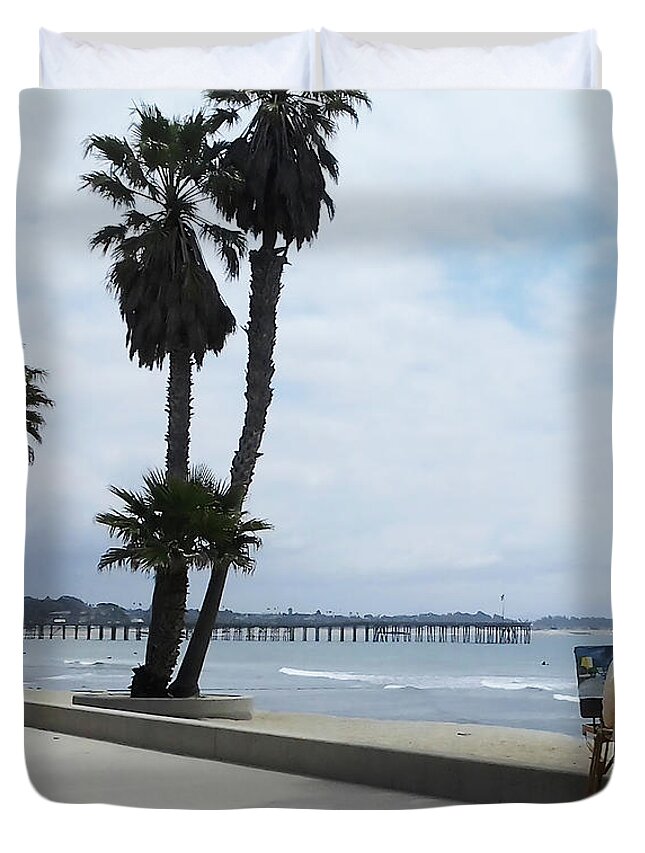 Beach Duvet Cover featuring the photograph Cell Phone Art by Joe Palermo