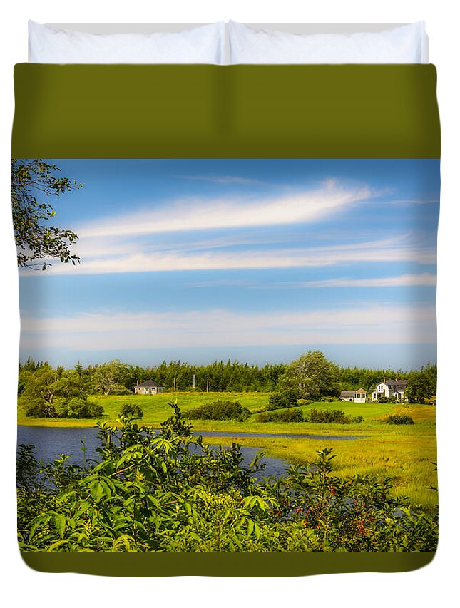 Cape Breton Duvet Cover featuring the photograph Celtic Shores Coastal Trail by Ken Morris