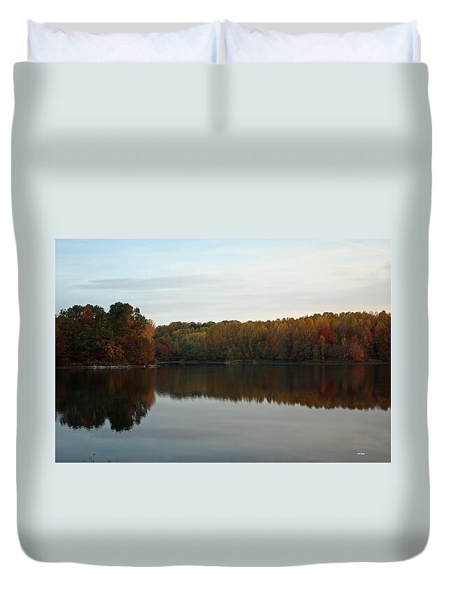 Centennial Duvet Cover featuring the photograph Centennial Lake Autumn - Beautiful Autumn Morning by Ronald Reid