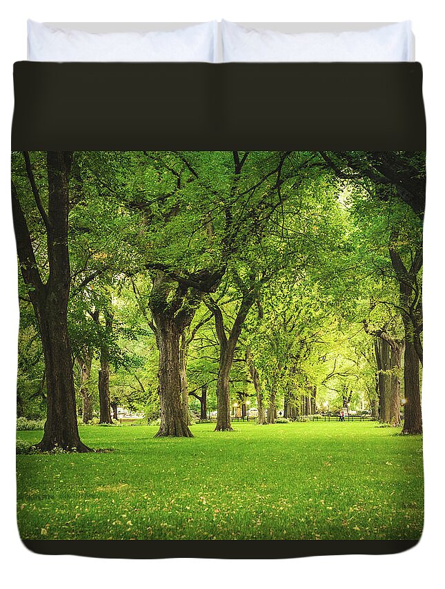 Central Park Duvet Cover featuring the photograph Central Park Summer by Vivienne Gucwa