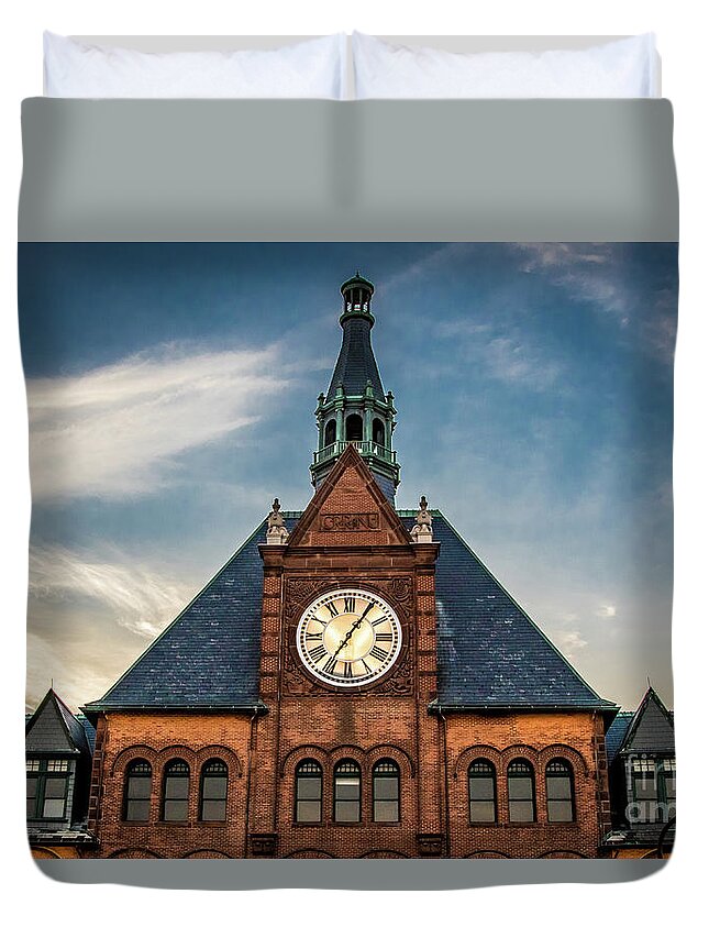 Liberty State Park Duvet Cover featuring the photograph Central Rail Terminal by Eleanor Abramson