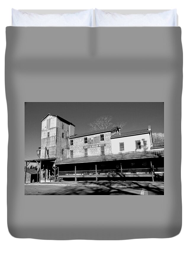  Duvet Cover featuring the photograph Central Roller Mill 2 by Rodney Lee Williams
