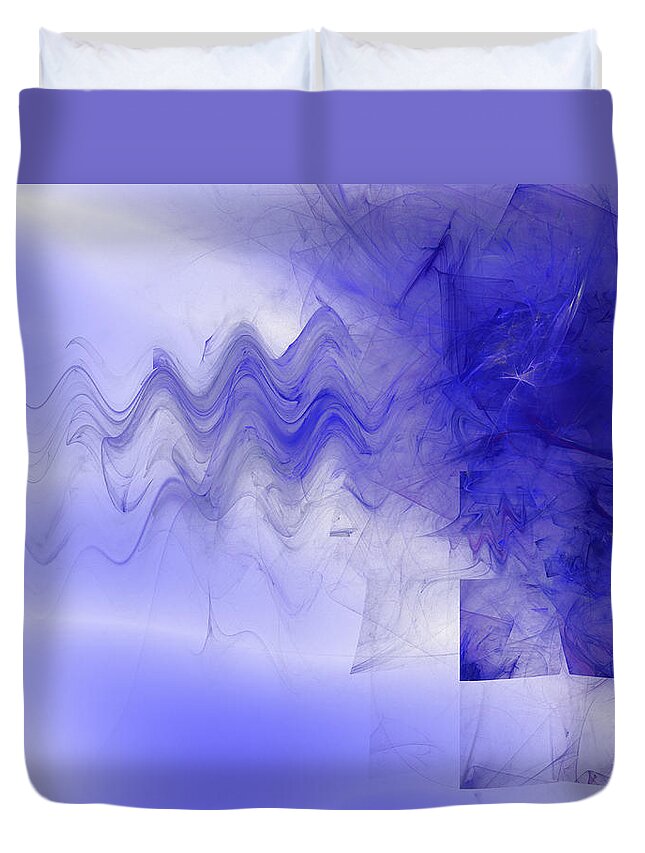 Art Duvet Cover featuring the digital art Cerulian Outlands by Jeff Iverson