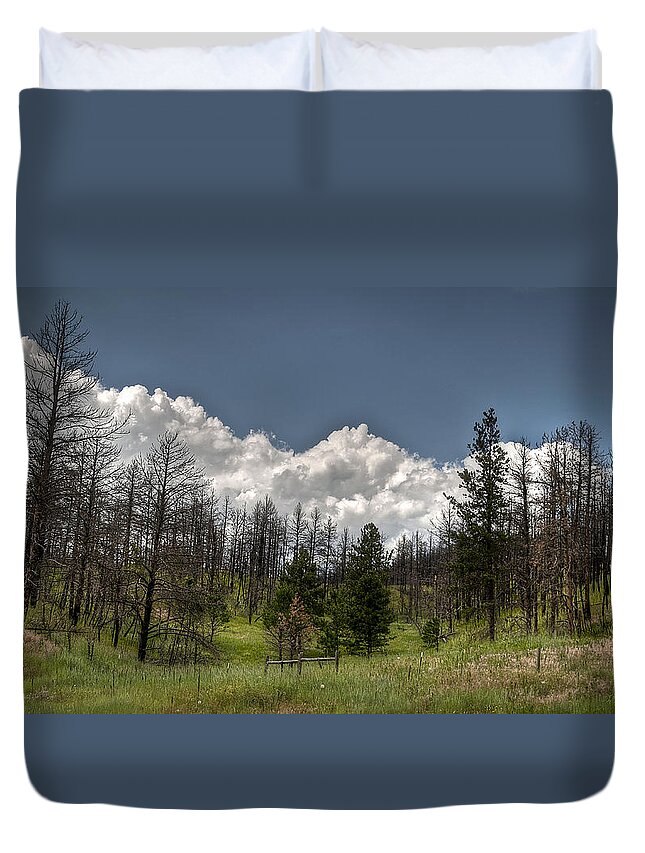 Outdoor Duvet Cover featuring the photograph Chance of Clouds by Deborah Klubertanz