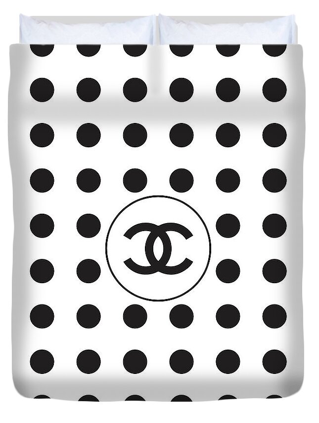 Chanel Polka Dot Pattern 01 Fashion And Lifestyle Duvet Cover