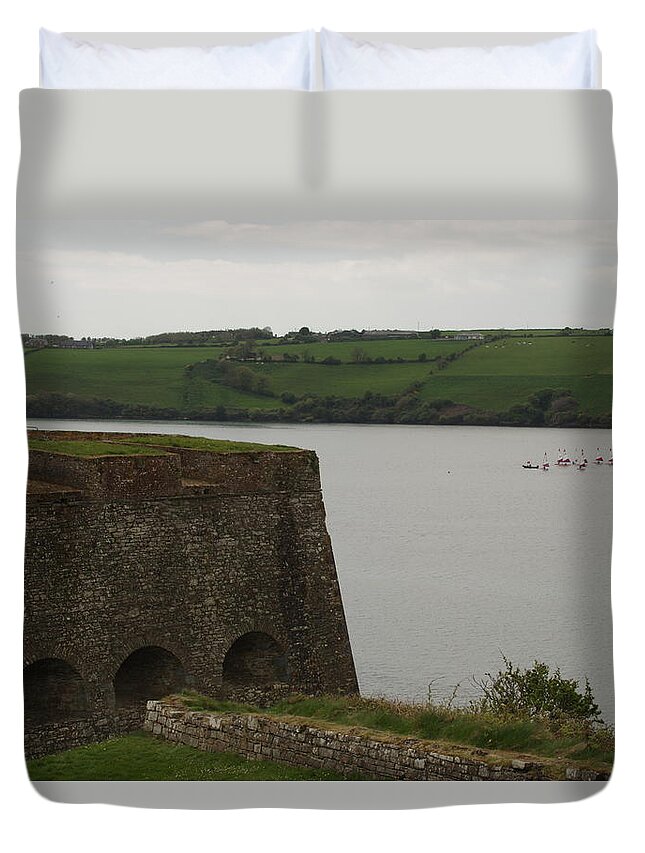 Charles Fort Duvet Cover featuring the photograph Charles Fort by Greg Graham