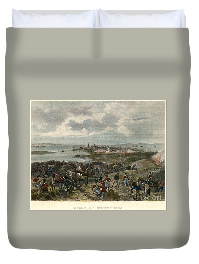 1780 Duvet Cover featuring the painting Charleston 1780 by Granger