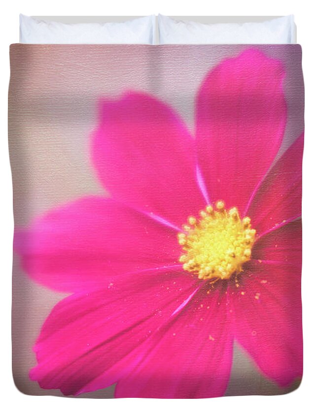 Cosmos Duvet Cover featuring the photograph Charming Cosmos by Anita Pollak