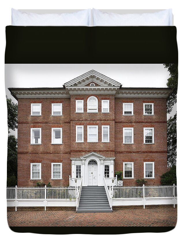 chase Lloyd Duvet Cover featuring the photograph Chase Lloyd House in Annapolis Maryland by Brendan Reals