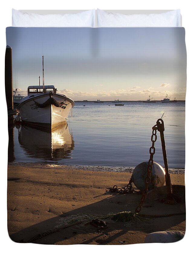 Charles Harden Duvet Cover featuring the photograph Chatham Sunrise by Charles Harden